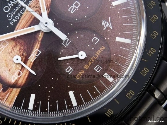 0422 Speedmaster Black Benom PVD Saturn RMF Best Edition on PVD Bracelet Lemania HW StreetReady 7726